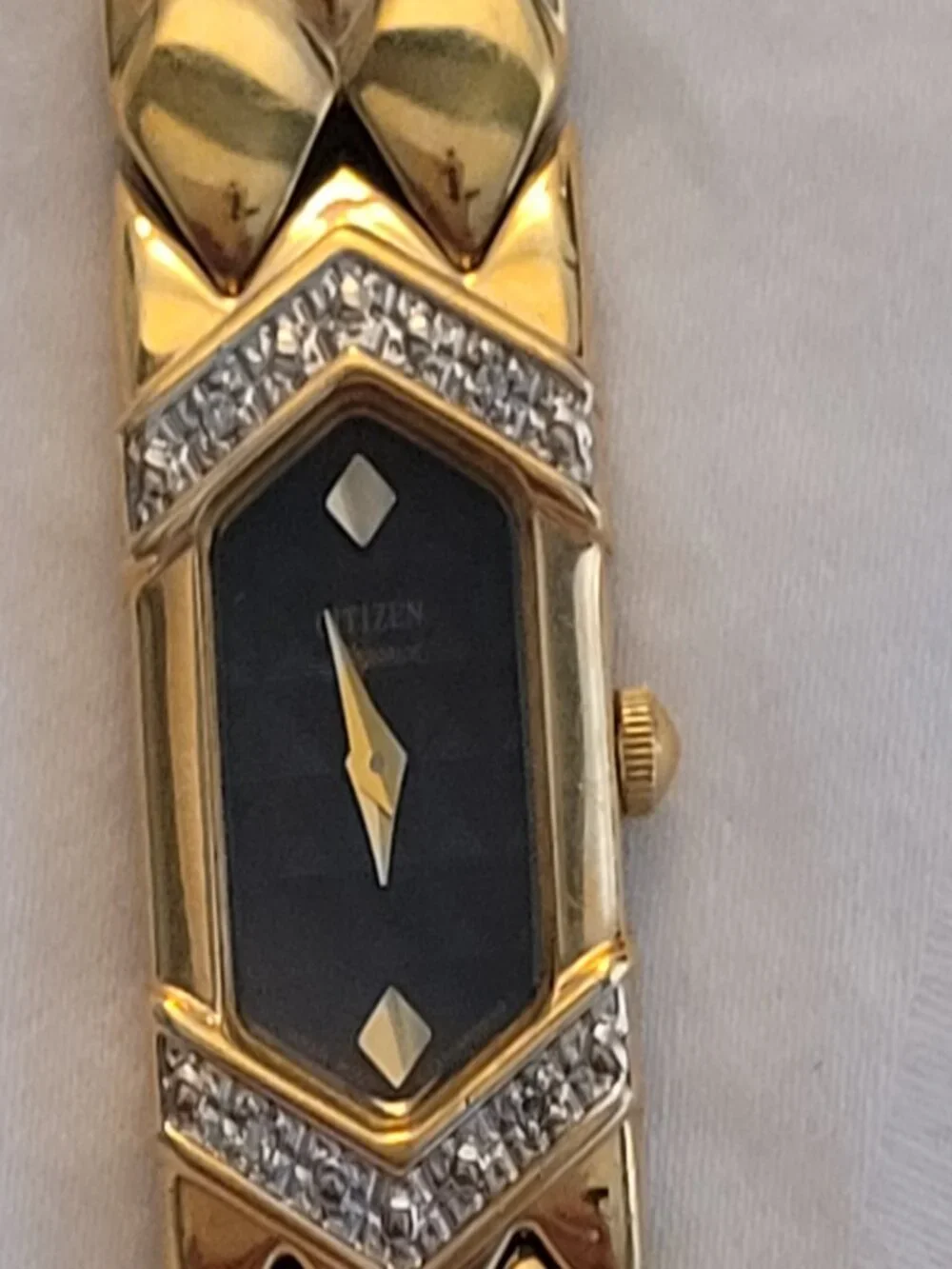 Ladies Citizen Watch Pave Diamonds